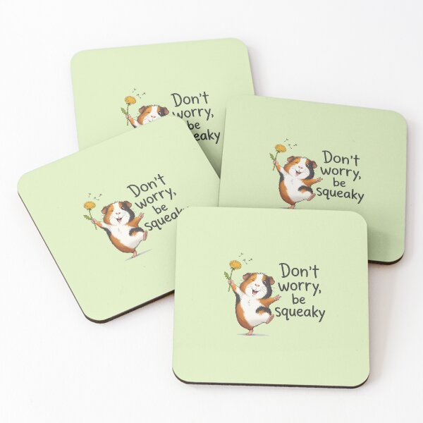 Item preview, Don't Worry, Be Squeaky – Cute guinea pig with a dandelion designed and sold by ENGLITZADIN.