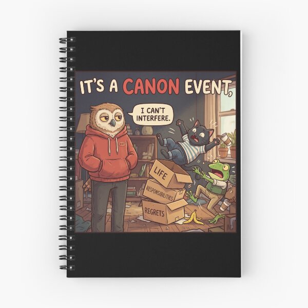 Item preview, Funny Canon Event Meme - Owl "I Can't Interfere" Chaos designed and sold by LevelUpLad.