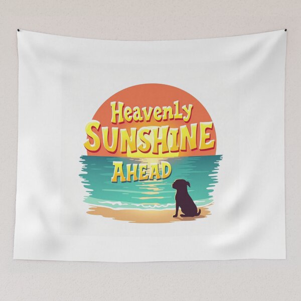 Item preview, Heavenly Sunshine Ahead Dog Beach Sunset Illustration designed and sold by FlippoStories.