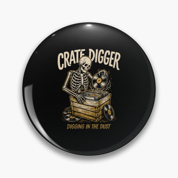 Item preview, Crate Digger Digging In The Dust Skeleton DJ designed and sold by Enea Kelo.