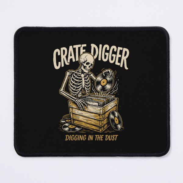 Item preview, Crate Digger Digging In The Dust Skeleton DJ designed and sold by Enea Kelo.