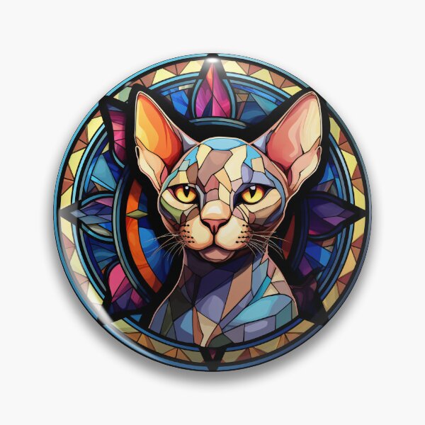Item preview, Sphynx Cat Stained Glass Leadlight Artistic Design Boys Girls designed and sold by rafaeltto.