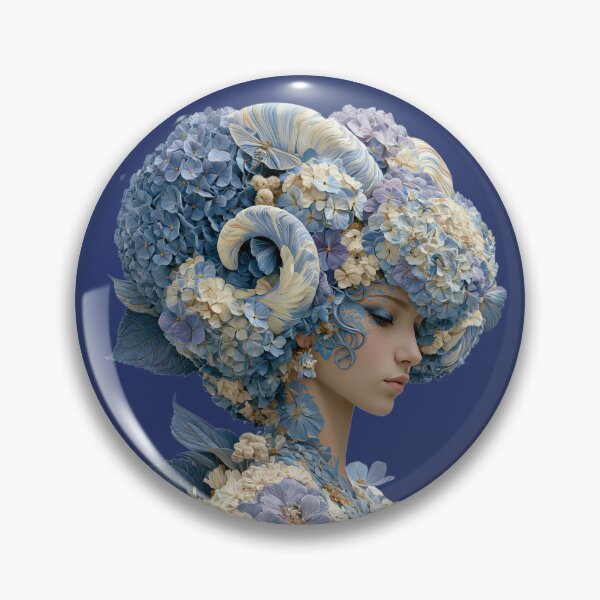 Item preview, Blue Hydrangea Goddess Queen | Floral Fantasy Portrait designed and sold by MythicMood.
