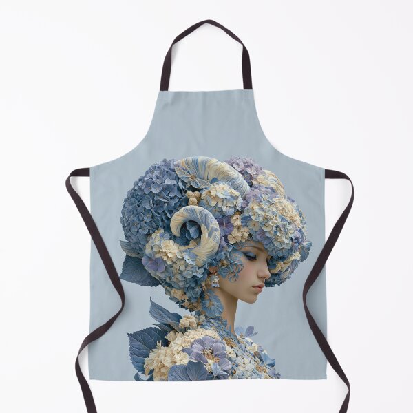 Item preview, Blue Hydrangea Goddess Queen | Floral Fantasy Portrait designed and sold by MythicMood.