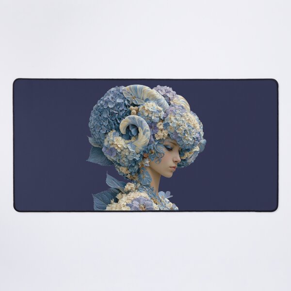 Item preview, Blue Hydrangea Goddess Queen | Floral Fantasy Portrait designed and sold by MythicMood.