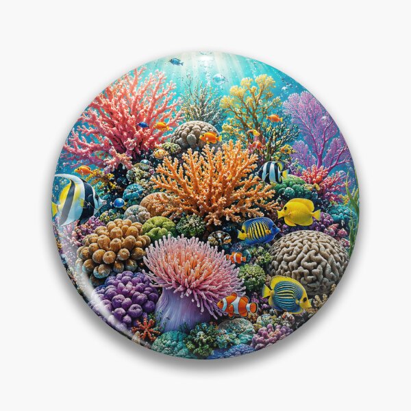 Item preview, Vibrant Tropical Coral Reef Sticker designed and sold by Smoimi.