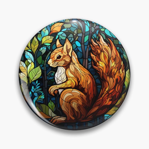 Item preview, Squirrel Stained Glass Leadlight Artistic Design Boys Girls designed and sold by rafaeltto.
