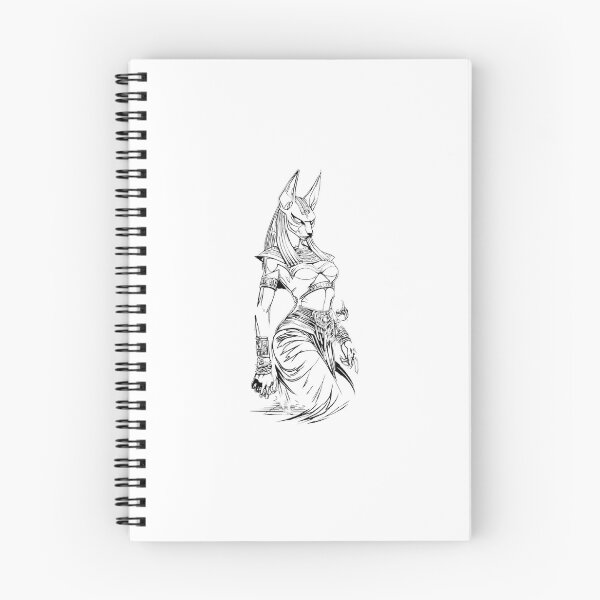 Item preview, Elegant Egyptian Anubis Goddess Line Art designed and sold by Belluxe.
