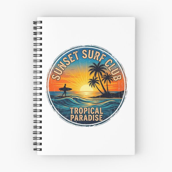 Item preview, Sunset Surf Club Tropical Paradise Retro Badge Vector Design designed and sold by Rahat3344.