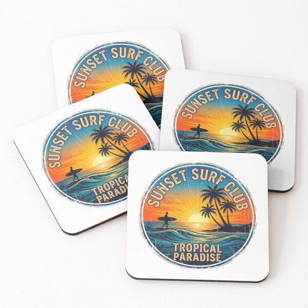 Item preview, Sunset Surf Club Tropical Paradise Retro Badge Vector Design designed and sold by Rahat3344.