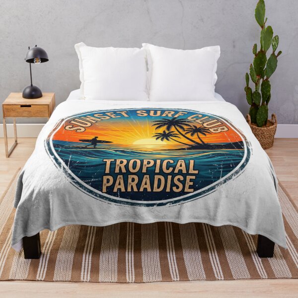 Item preview, Sunset Surf Club Tropical Paradise Retro Badge Vector Design designed and sold by Rahat3344.