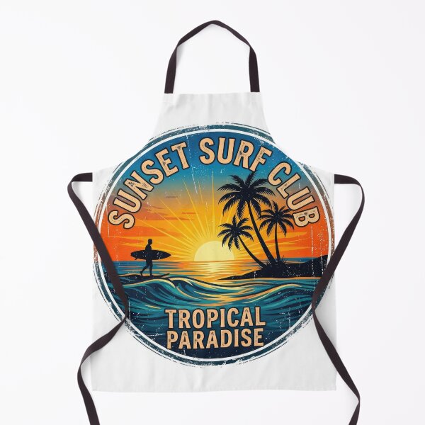 Item preview, Sunset Surf Club Tropical Paradise Retro Badge Vector Design designed and sold by Rahat3344.