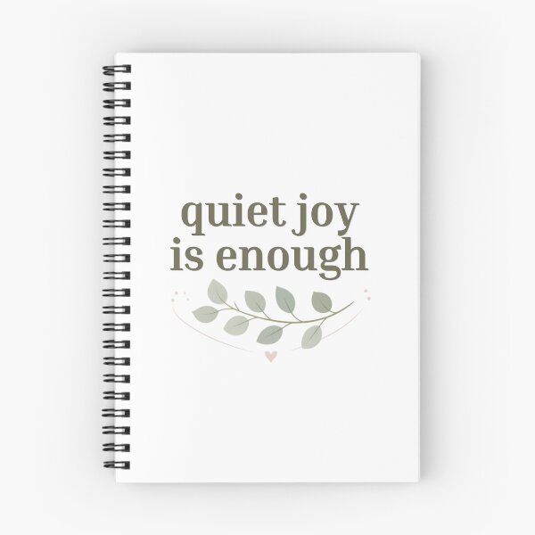 Item preview, Quiet Joy Is Enough – Minimalist Mindfulness Typography designed and sold by CosmicQuietLab.