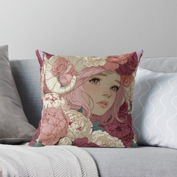 Item preview, Blush Bloom Horned Goddess designed and sold by MythicMood.