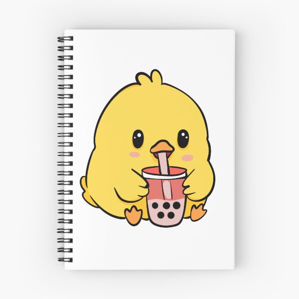 Item preview, Kawaii Cute Chick Drinking Boba Tea - Chibi Bubble Tea Yellow Bird designed and sold by LYAN-STORE.