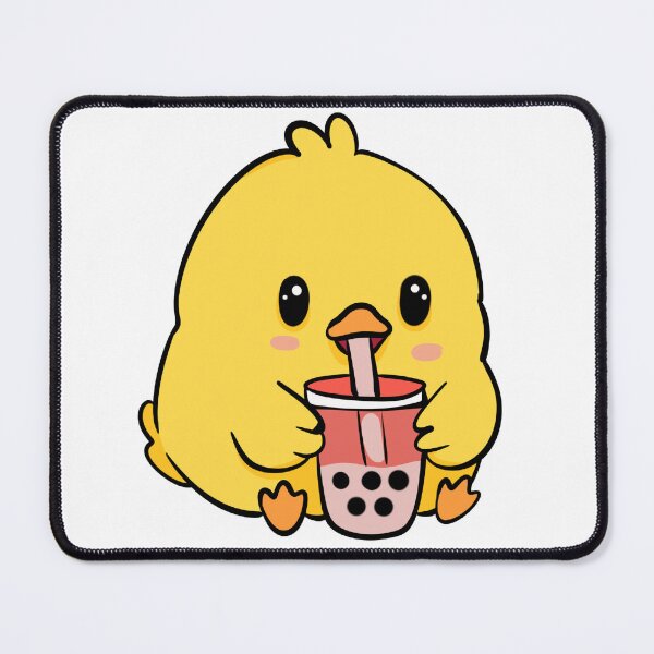 Item preview, Kawaii Cute Chick Drinking Boba Tea - Chibi Bubble Tea Yellow Bird designed and sold by LYAN-STORE.