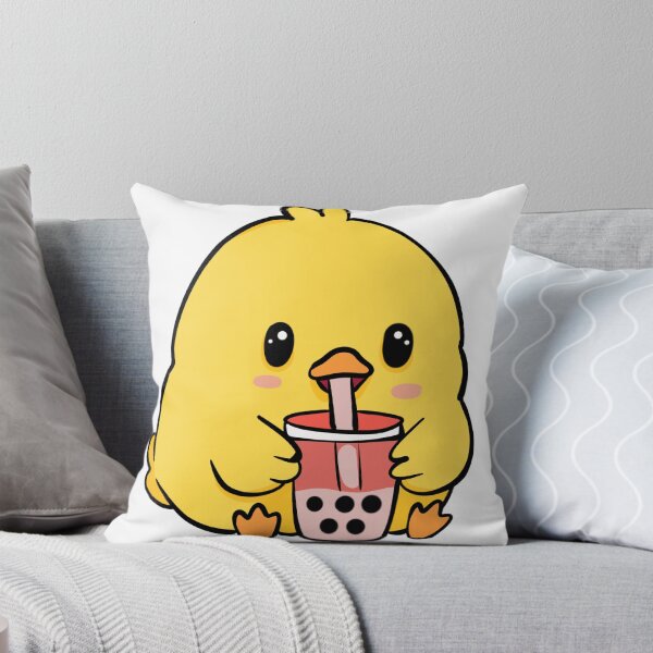 Item preview, Kawaii Cute Chick Drinking Boba Tea - Chibi Bubble Tea Yellow Bird designed and sold by LYAN-STORE.