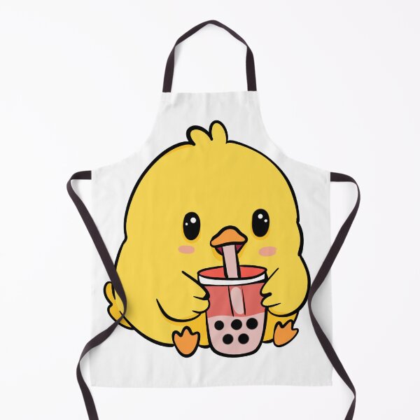 Item preview, Kawaii Cute Chick Drinking Boba Tea - Chibi Bubble Tea Yellow Bird designed and sold by LYAN-STORE.
