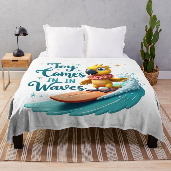 Item preview, Surfing Parrot Joy Comes In Waves designed and sold by FlippoStories.