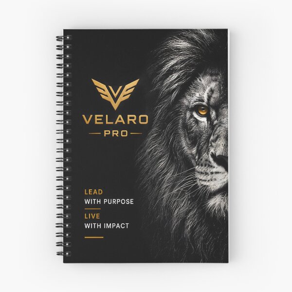 Item preview, VELARO PRO | Lion Leadership Journal | Lead With Purpose Notebook | Premium Motivation Diary | Executive Success Planner designed and sold by Velaro Pro.