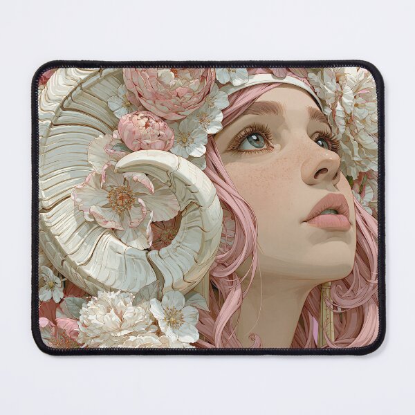 Item preview, Celestial Bloom Horned Goddess designed and sold by MythicMood.