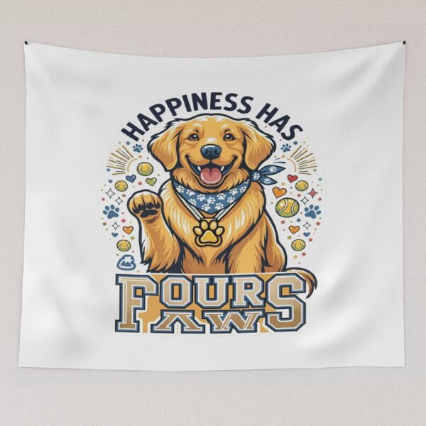 Item preview, Happiness Has Four Paws designed and sold by ClaussShop.