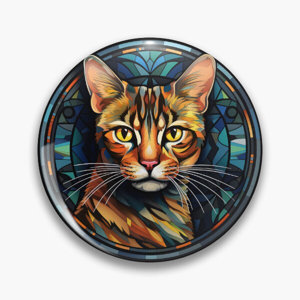 Item preview, Toyger Cat Stained Glass Leadlight Artistic Design Boys Girls designed and sold by rafaeltto.