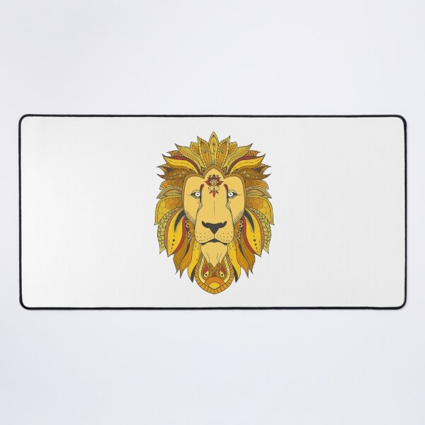 Item preview, Majestic Tribal Lion Mandala Art – Intricate Geometric Big Cat Illustration with Boho Sacred Patterns, Golden Wildlife Design for Animal Lovers designed and sold by Charonde.