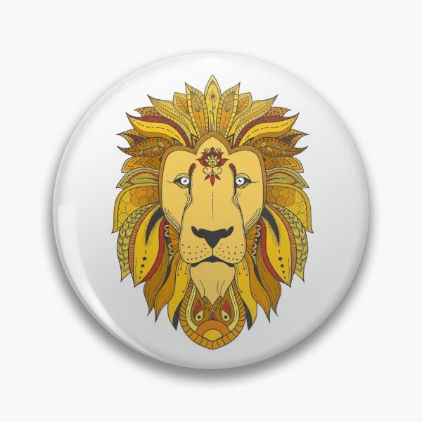 Item preview, Majestic Tribal Lion Mandala Art – Intricate Geometric Big Cat Illustration with Boho Sacred Patterns, Golden Wildlife Design for Animal Lovers designed and sold by Charonde.