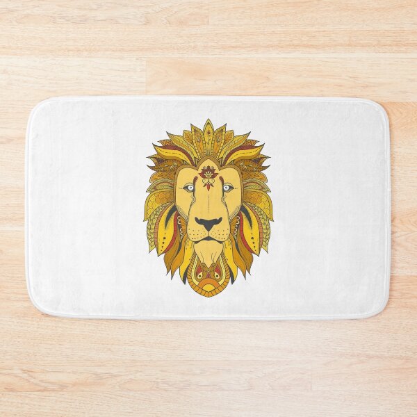Item preview, Majestic Tribal Lion Mandala Art – Intricate Geometric Big Cat Illustration with Boho Sacred Patterns, Golden Wildlife Design for Animal Lovers designed and sold by Charonde.