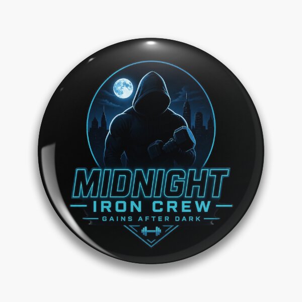 Item preview, Midnight Iron Crew Gains After Dark Hooded Gym Fitness Motivation designed and sold by HYPNK.