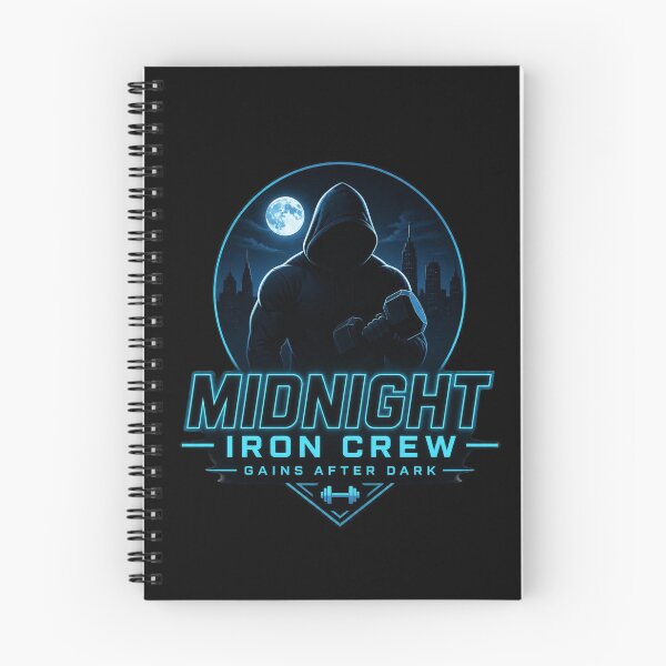 Item preview, Midnight Iron Crew Gains After Dark Hooded Gym Fitness Motivation designed and sold by HYPNK.