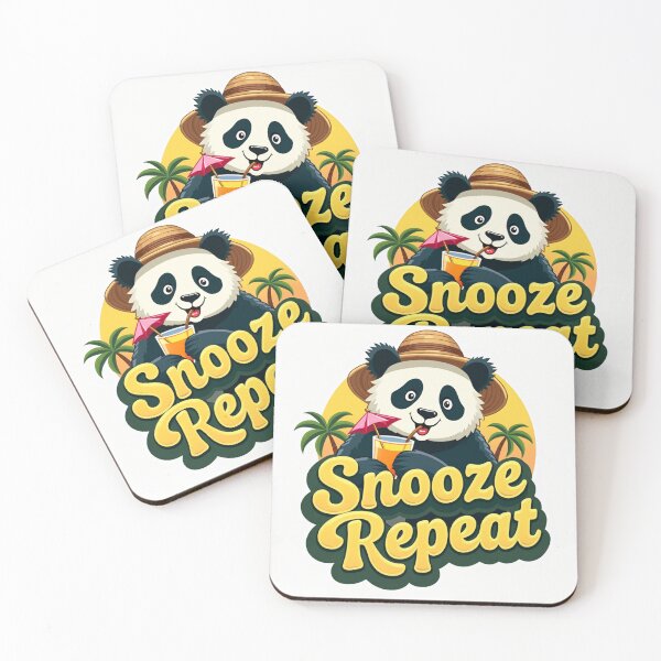 Item preview, Snooze Repeat Cute Panda Vacation Design designed and sold by FlippoStories.