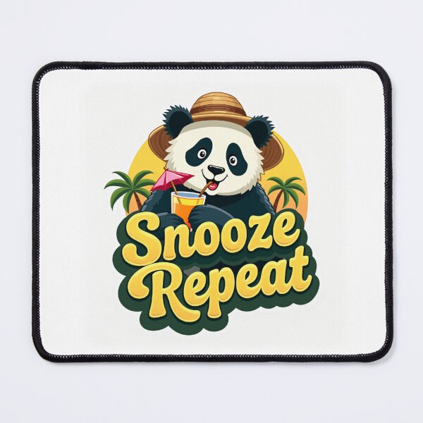 Item preview, Snooze Repeat Cute Panda Vacation Design designed and sold by FlippoStories.