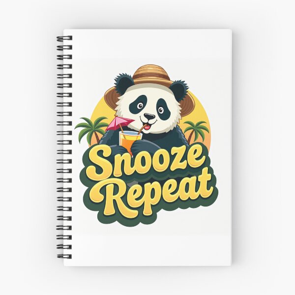 Item preview, Snooze Repeat Cute Panda Vacation Design designed and sold by FlippoStories.
