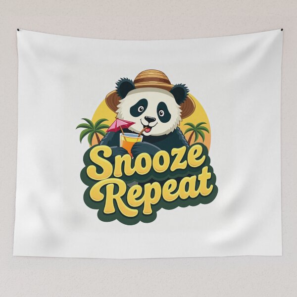 Item preview, Snooze Repeat Cute Panda Vacation Design designed and sold by FlippoStories.