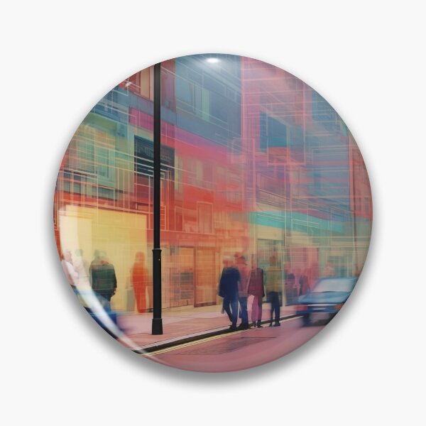 Item preview, Hockney style cityscape layered designed and sold by alex889art.