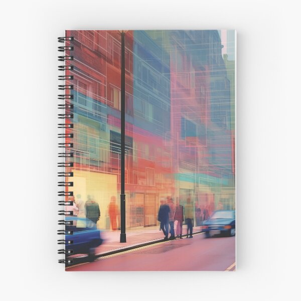 Item preview, Hockney style cityscape layered designed and sold by alex889art.