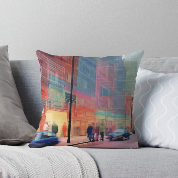 Aperçu de l'œuvre paysage urbain superposé à la Hockney créée et vendue par alex889art.