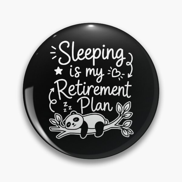 Item preview, Sleeping is my retirement plan funny lazy panda bear designed and sold by gunaone-design.
