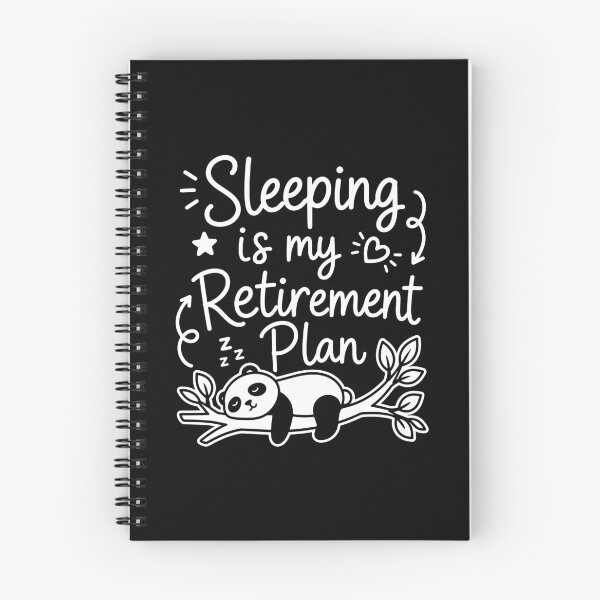 Item preview, Sleeping is my retirement plan funny lazy panda bear designed and sold by gunaone-design.