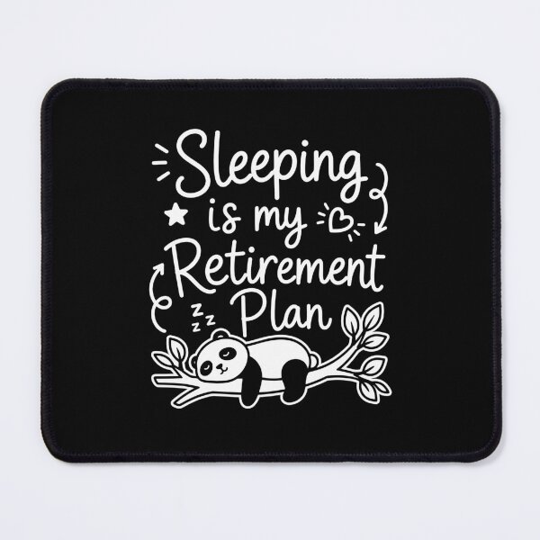 Item preview, Sleeping is my retirement plan funny lazy panda bear designed and sold by gunaone-design.