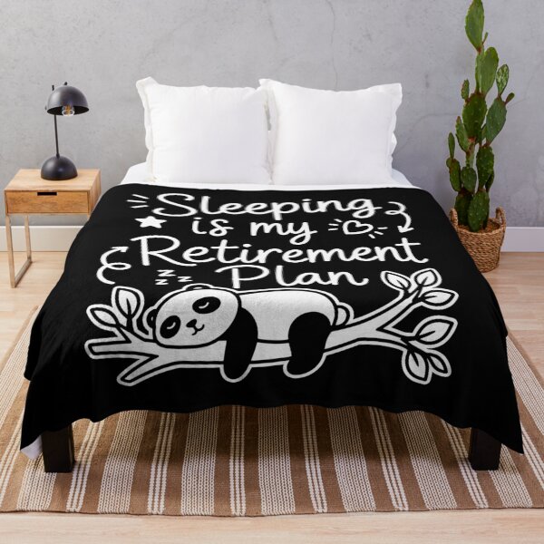 Item preview, Sleeping is my retirement plan funny lazy panda bear designed and sold by gunaone-design.