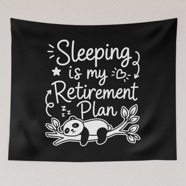 Item preview, Sleeping is my retirement plan funny lazy panda bear designed and sold by gunaone-design.
