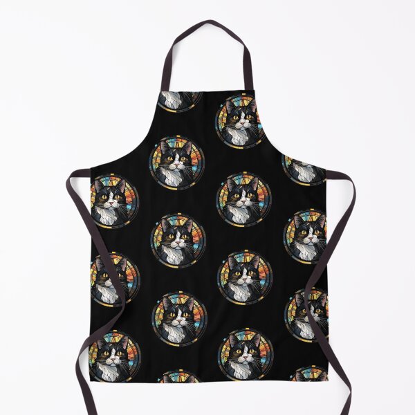 Item preview, Tuxedo Cat Stained Glass Leadlight Artistic Design Boys Girls designed and sold by rafaeltto.