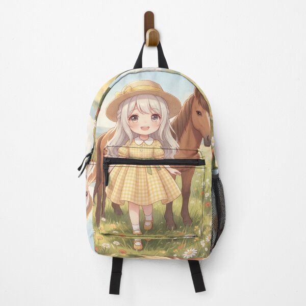 Item preview, Little Girl With Her Pony In Meadow designed and sold by Azurart2.