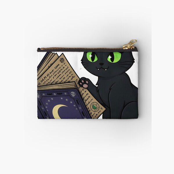 Item preview, Black Cat with Spellbook designed and sold by IllumeInk.