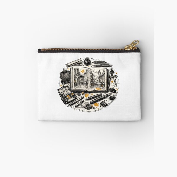 Item preview, T-Shirt - Sticker - Streets in Ink: Architectural Sketchbook designed and sold by ForeverPrintsOK.