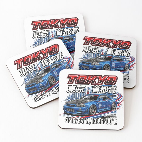 Item preview, Tokyo JDM Sports Car Blue Skyline Vector designed and sold by Rahat3344.