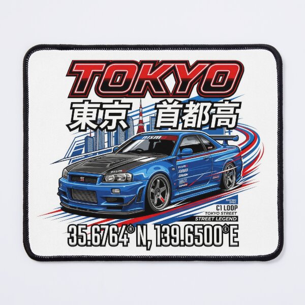 Item preview, Tokyo JDM Sports Car Blue Skyline Vector designed and sold by Rahat3344.